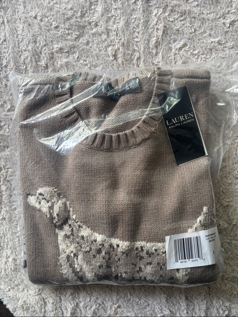 Nwt Ralph Lauren English Setter Intarsia Knit Dog Sweater